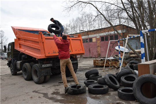С территории Московского района г. Чебоксары утилизировано 4,5 тонны автомобильных шин
