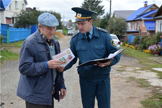 В жилом секторе Московского района г. Чебоксары проверили соблюдение требований пожарной безопасности