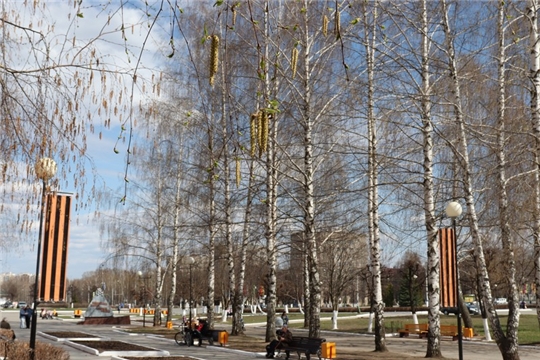 Новочебоксарские улицы украшаются ко Дню Победы
