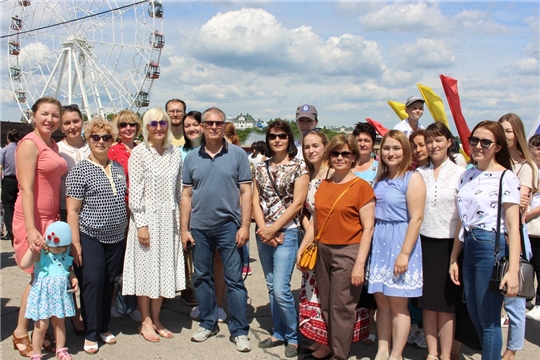 Коллектив Минобразования Чувашии принял участие в  мероприятии, посвященном Дню России