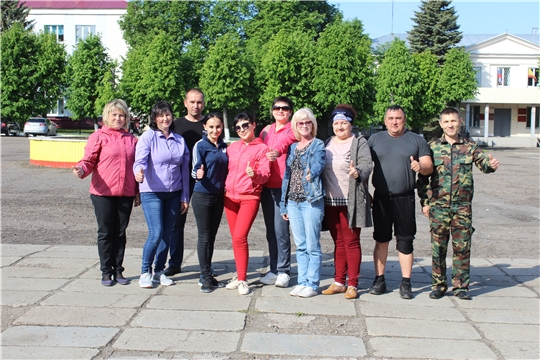 Работники администрации Шемуршинского района провели очередную производственную гимнастику
