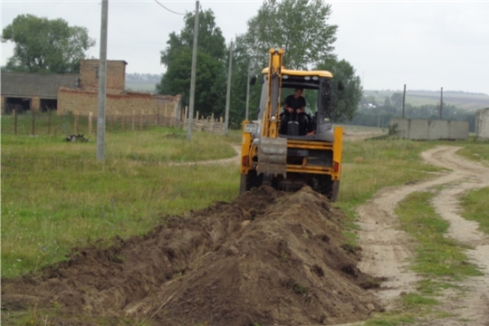 В деревне Чириш-Шинеры началось строительство грунтовой дороги по улице Парковая