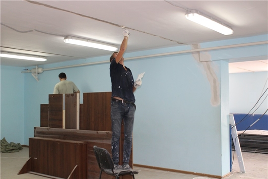 В ФСК "Присурье" ведутся работы по капитальному ремонту здания
