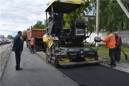 Ремонт дорог в селе Яльчики