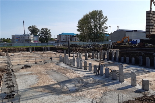 Глава администрации Цивильского района Игорь Николаев проверил ход строительства нового детского сада в г. Цивильске