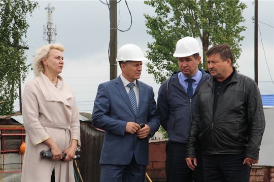 Министр образования и молодежной политики Сергей Кудряшов проинспектировал ход строительства дошкольного учреждения на 240 мест в г.Цивильск