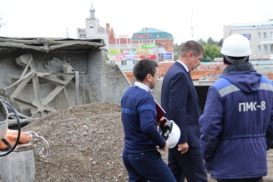 На строительстве нового детского сада г. Цивильска началась кирпичная кладка цокольного этажа
