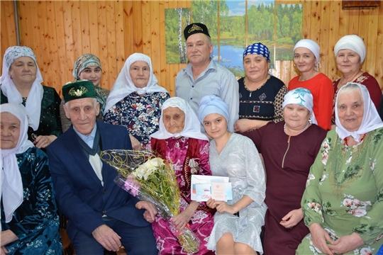 90 летний юбилей отмечает труженик тыла, ветеран труда, жительница с.Шыгырдан