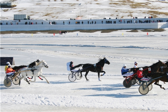 В Чебоксарах состоялись зимние конные бега «Ледяной Кубок Чувашии–2020».
