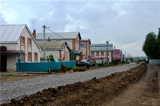 Ход строительства дороги по ул.Полевая с.Шыгырдан