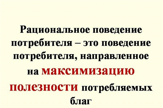 Рациональное поведение потребителя