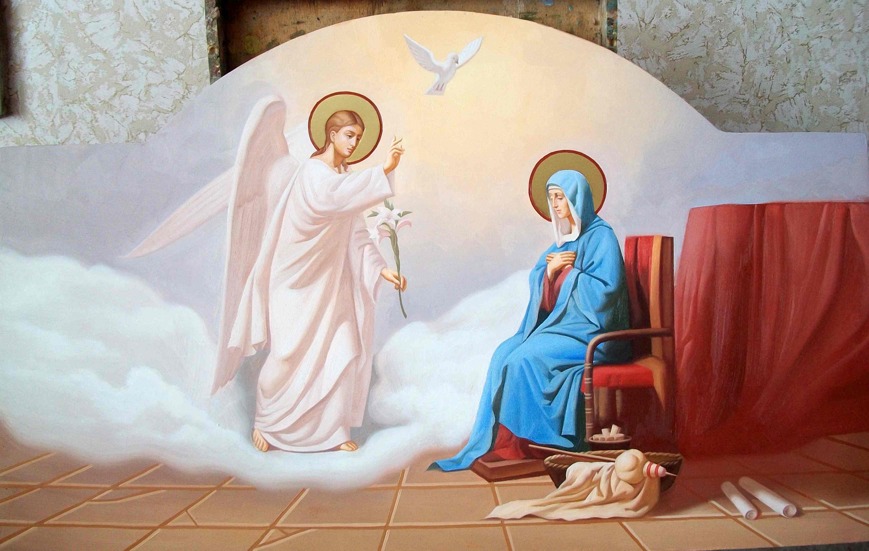 Благовещение в этом году. С Благовещением Пресвятой Богородицы. Явление Архангела Гавриила деве Марии.