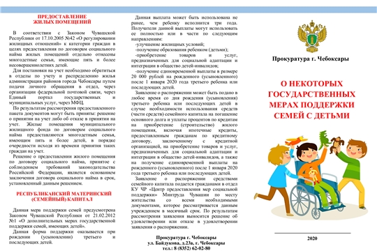 О некоторых мерах государственной поддержки семей с детьми