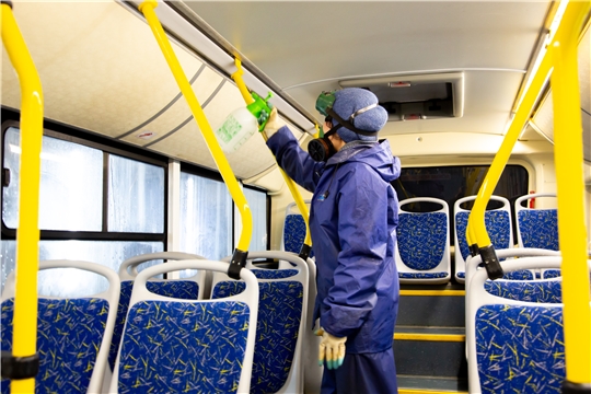 За четыре дня в Чебоксарах проконтролировали качество дезинфекции транспорта на 24 автобусных маршрутах