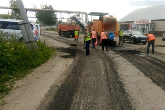 В г. Канаш начаты работы по ремонту участка автомобильной дороги «ул. Полевая» (от пересечения с ул. Свободы до ул. Кооперативная)