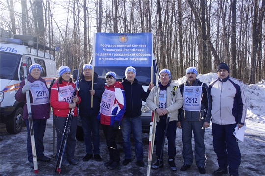ГКЧС Чувашии принял участие на лыжных гонках