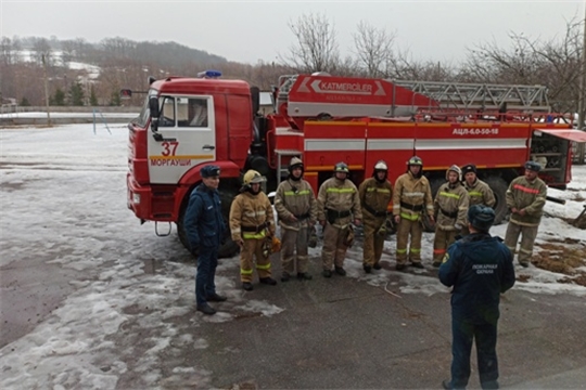 Пожарно-тактические учения в Моргаушах