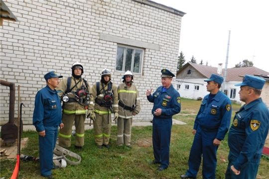 В ПЧ-25 по охране с. Аликово противопожарной службы ГКЧС Чувашии состоялось открытие дымокамеры