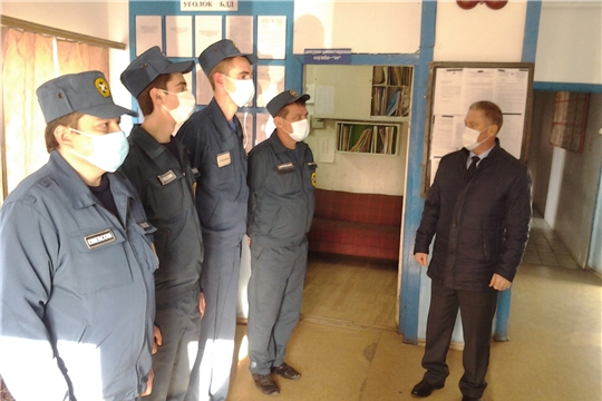 Зампредседателя госкомитета Николай Иванов посетил пожарные части в Порецком и Алатырском районах