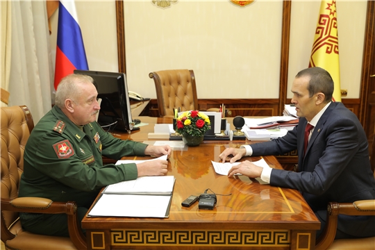 Встреча с военным комиссаром Чувашской Республики Александром Мокрушиным