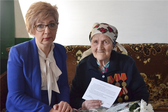 Персональное поздравление Президента РФ с 95-летием получила труженица тыла военных лет Прасковья Яковлевна Егорова