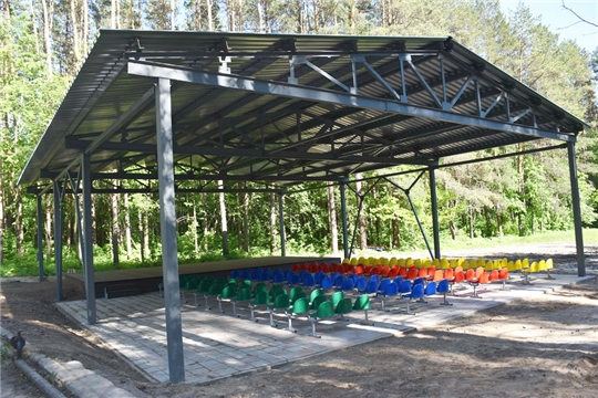 В главной детской здравнице Шумерли, лагере «Соснячок», проведен капитальный ремонт летней эстрады