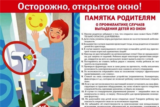 Осторожно, открытое окно! Памятка родителям о профилактике случаев выпадение детей из окон