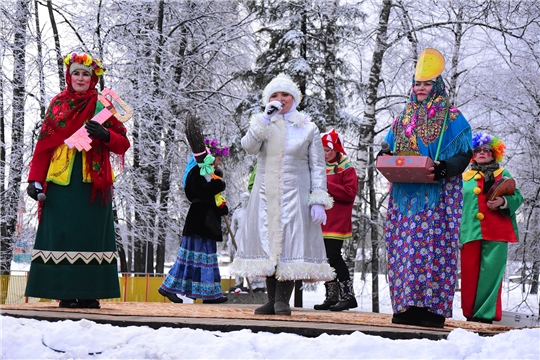 В Парке культуры и отдыха п.Ибреси состоялось празднование Масленицы