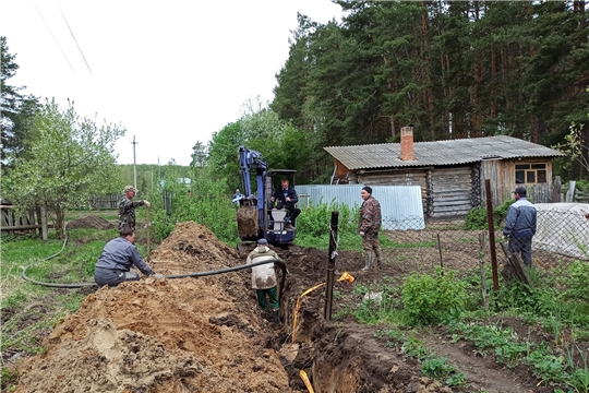 Прокладка газопровода к будущей котельной по улице Воинов-Интернационалистов п. Ибреси