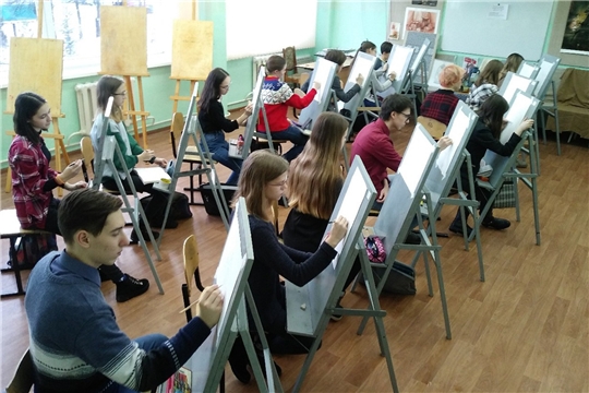 В чебоксарской художественной школе прошел Всероссийский изобразительный диктант