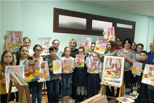 Мастер-класс по акварельной живописи состоялся в Чебоксарской детской школе искусств № 1