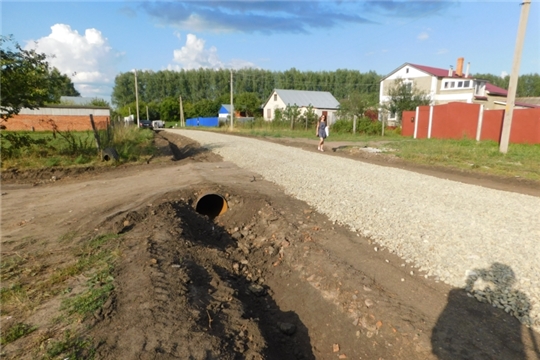 На улице Полевая д.Асхва завершился ремонт дороги