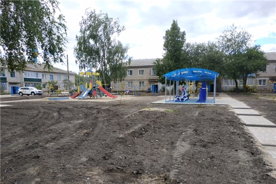 Завершаются работы по благоустройству  дворовых территорий в с. Шихазаны