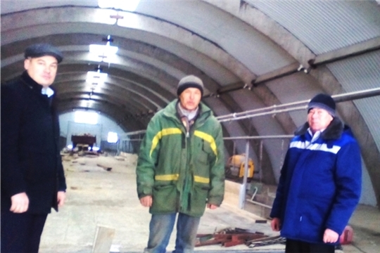 Посетили строящуюся молочно-товарную ферму  КФХ Николаева С.В. на 100 голов в д. Кармамеи