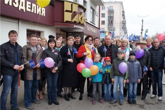 1 мая сотрудники Контрольно-счетной палаты приняли участие в праздничном шествии