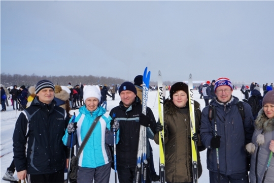 Сотрудники Контрольно-счетной палаты Чувашской Республики участвовали в ежегодной Всероссийской массовой лыжной гонке «Лыжня России - 2017»