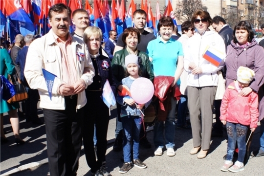 Коллектив Контрольно-счетной палаты Чувашской Республики принял участие в Первомайском праздничном шествии