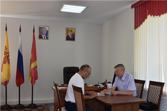 Красноармейский район с рабочим визитом посетил председатель ГКЧС Чувашии В.И. Петров