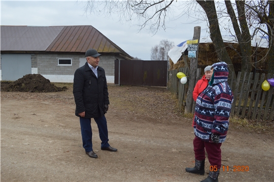 Открытие дороги и детской площадки в деревне Юпрямы Красноармейского района