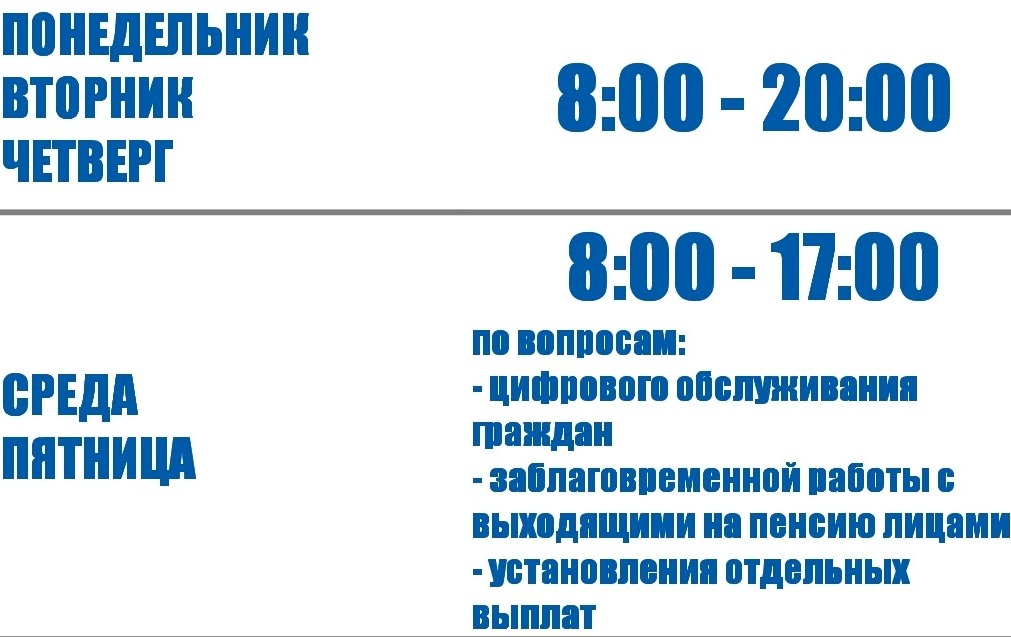 График работы пенсионного фонда 2025