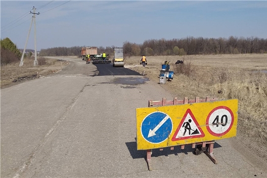 Ямочный ремонт на дорогах Мариинско-Посадского района