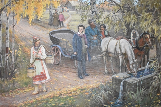 Пушкин в Чуваши: выставка картины в рамках 100-летия Чувашской автономной области