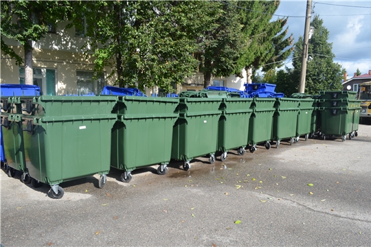 В Мариинско-Посадкий район поступили 64 контейнера для сбора твердых бытовых отходов