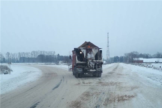 Зимнее содержание дорог в Мариинско-Посадском районе