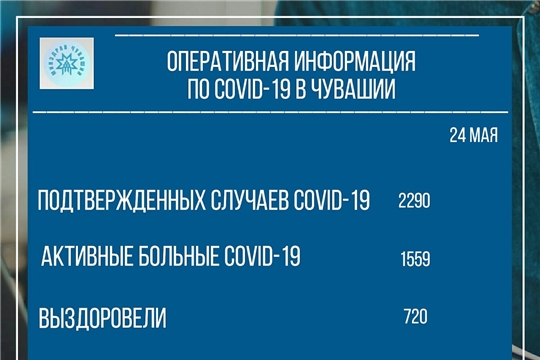 Информация о распространении новой коронавирусной инфекции в Чувашии на 24 мая