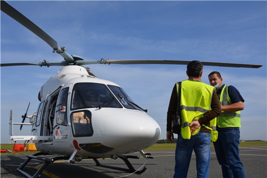 В Чебоксары прибыл вертолет для оказания скорой специализированной медицинской помощи