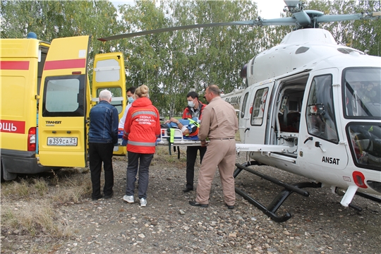 Вертолет санавиации доставил первого пациента из района Чувашии