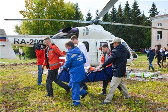 10-й вылет вертолета санитарной авиации