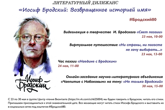 «Иосиф Бродский. Возвращенное историей имя» - программа к 80-летию со дня рождения поэта