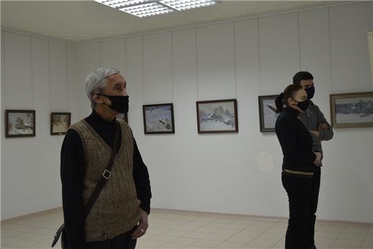 В Художественном музее работает выставка Геннадия Исаева «Зима в Чувашии»